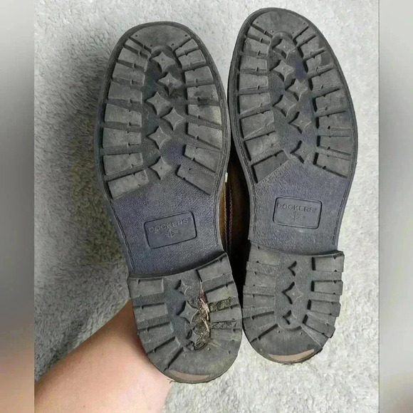 DOCKERS Men loaffers shoes size 11 leather tan  color - Picture 8 of 11